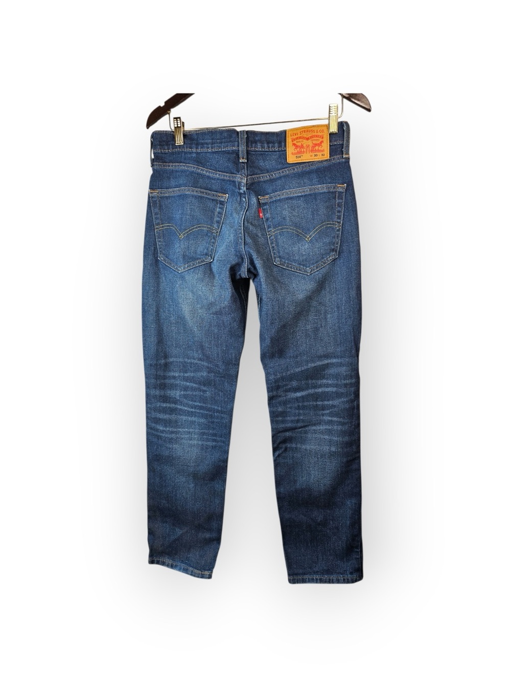 Levis 514 Straight Fit Dark Wash Denim Jeans Mens 30x32 - Picture 4 of 6